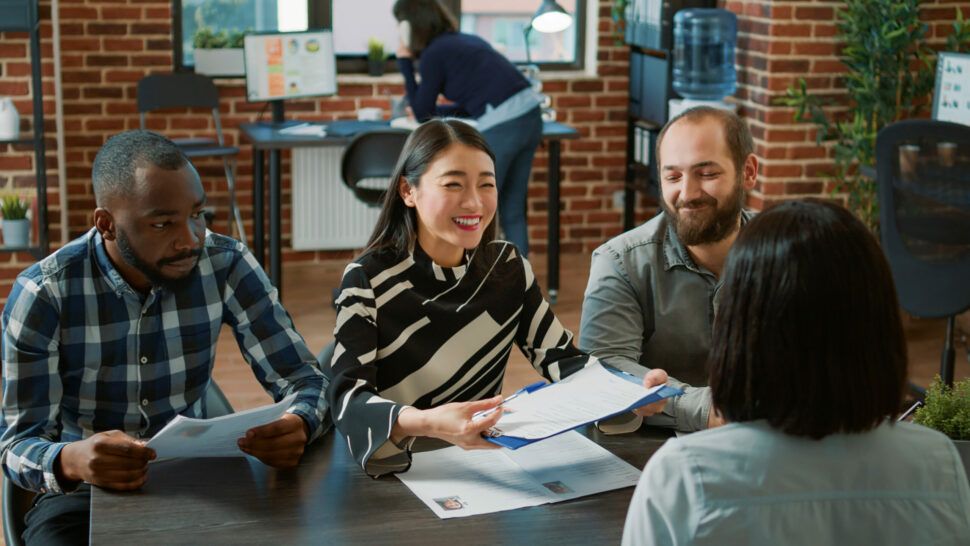 Group of people at job interview